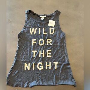 NWT Women’s Michelle Gray Sleeveless Wild For The Night Tank, size L